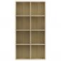 Preview: Bücherregal/Sideboard Sonoma-Eiche 66×30×130 cm Holzwerkstoff