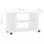 Preview: TV-Schrank mit Rollen Weiß 80x40x45 cm Holzwerkstoff
