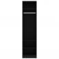Preview: Kleiderschrank Schwarz 50x50x200 cm Holzwerkstoff