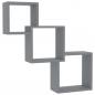 Preview: ARDEBO.de - Cube Wandregale Hochglanz-Schwarz 68x15x68 cm Holzwerkstoff