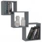 Preview: Cube Wandregale Hochglanz-Schwarz 68x15x68 cm Holzwerkstoff