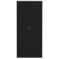 Preview: Schuhschrank Schwarz 80x35,5x180 cm Holzwerkstoff