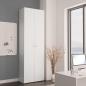 Preview: TV-Schrank Weiß 60x32x190 cm Holzwerkstoff