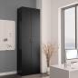 Preview: Büroschrank Schwarz 60x32x190 cm Holzwerkstoff