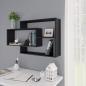 Preview: ARDEBO.de - Wandregale Schwarz 104x20x58,5 cm Holzwerkstoff