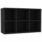 Preview: Bücherregal/Sideboard Schwarz 66x30x98 cm Holzwerkstoff