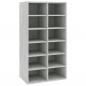 Preview: Schuhregal Betongrau 54x34x100,5 cm Holzwerkstoff