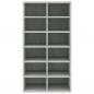 Preview: Schuhregal Betongrau 54x34x100,5 cm Holzwerkstoff