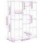 Preview: Raumteiler/Bücherregal Weiß 100x24x140 cm Holzwerkstoff