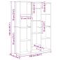 Preview: Raumteiler/Bücherregal Sonoma-Eiche 100x24x140 cm Holzwerkstoff