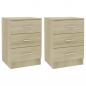 Preview: Nachttische 2 Stk. Sonoma-Eiche 38x35x56 cm Holzwerkstoff