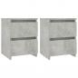 Preview: Nachttische 2 Stk. Betongrau 30×30×40 cm Holzwerkstoff