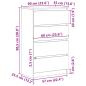 Preview: Sideboard Schwarz 60x35x98,5 cm Holzwerkstoff