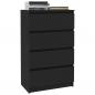 Preview: Sideboard Schwarz 60x35x98,5 cm Holzwerkstoff