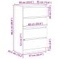 Preview: Sideboard Sonoma-Eiche 60x35x98,5 cm Holzwerkstoff