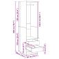 Preview: Kleiderschrank mit Schubladen Weiß 50x50x200 cm Holzwerkstoff