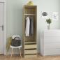 Preview: ARDEBO.de - Kleiderschrank mit Schubladen Sonoma-Eiche 50x50x200 cm