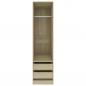 Preview: Kleiderschrank mit Schubladen Sonoma-Eiche 50x50x200 cm