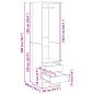 Preview: Kleiderschrank mit Schubladen Sonoma-Eiche 50x50x200 cm