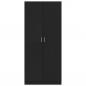 Preview: Kleiderschrank Schwarz 80x52x180 cm Holzwerkstoff