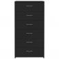 Preview: Sideboard mit 6 Schubladen Schwarz 50x34x96 cm Holzwerkstoff