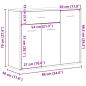Preview: Sideboard Weiß 88x30x70 cm Holzwerkstoff