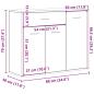 Preview: Sideboard Schwarz 88x30x70 cm Holzwerkstoff