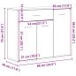 Preview: Sideboard Sonoma-Eiche 88x30x70 cm Holzwerkstoff