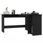 Preview: Eckschreibtisch in L-Form Schwarz 120x140x75 cm Holzwerkstoff