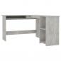 Preview: Eckschreibtisch in L-Form Betongrau 120x140x75 cm Holzwerkstoff