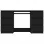 Preview: Schreibtisch Schwarz 140x50x77 cm Holzwerkstoff