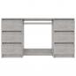 Preview: Schreibtisch Betongrau 140x50x77 cm Holzwerkstoff