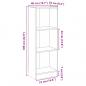 Preview: Bücherregal 3 Fächer Betongrau 40x24x109 cm Holzwerkstoff