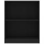 Preview: Bücherregal Schwarz 60x24x76 cm Holzwerkstoff