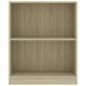 Preview: Bücherregal Sonoma-Eiche 60x24x76 cm Holzwerkstoff