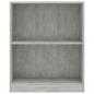 Preview: Bücherregal Betongrau 60x24x76 cm Holzwerkstoff