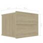 Preview: Nachttische 2 Stk. Sonoma-Eiche 40x30x30 cm Holzwerkstoff