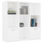 Preview: Bücherregal Weiß 98x30x98 cm Holzwerkstoff