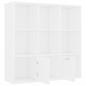 Preview: Bücherregal Weiß 98x30x98 cm Holzwerkstoff