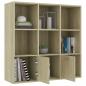Preview: Bücherregal Sonoma-Eiche 98x30x98 cm Holzwerkstoff