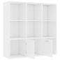 Preview: Bücherregal Hochglanz-Weiß 98x30x98 cm Holzwerkstoff