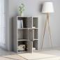 Preview: Lagerschrank Betongrau 60x29,5x90 cm Holzwerkstoff