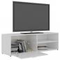 Preview: TV-Schrank Hochglanz-Weiß 120x34x37 cm Holzwerkstoff