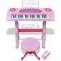 Preview: Kinder Keyboard Spielzeug Piano mit Hocker/Mikrofon 37 Tasten Rosa