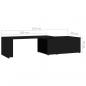 Preview: Couchtisch Schwarz 150x50x35 cm Holzwerkstoff
