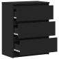 Preview: Sideboard Schwarz 60x35x76 cm Holzwerkstoff