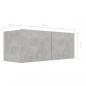 Preview: TV-Schrank Betongrau 80x30x30 cm Holzwerkstoff