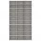 Preview: CD-Schrank Betongrau 102x16x177,5 cm Holzwerkstoff
