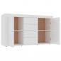 Preview: Sideboard Hochglanz-Weiß 120x36x69 cm Holzwerkstoff