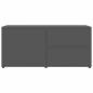 Preview: TV-Schrank Hochglanz-Grau 80x34x36 cm Holzwerkstoff